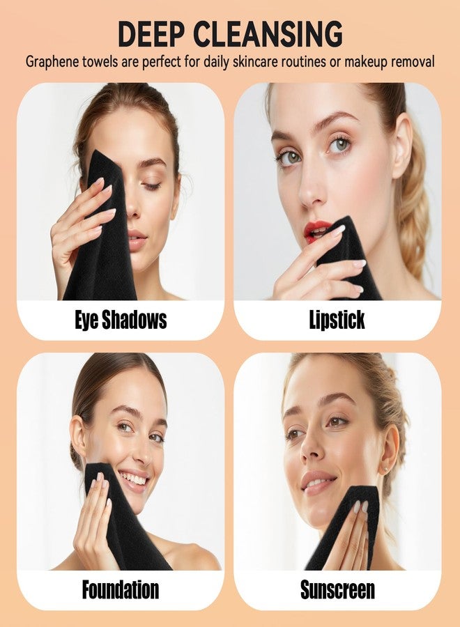 Ditoi Face Towels, Disposable Black Paper Towels, Light Exfoliation for Oily Skin,Facial Towels XL for Makeup Remover & Skincare,10"×12", 50 Count - Image 4